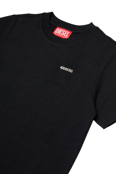 T-shirt nera con logo per bambino Diesel J02771 K900 
