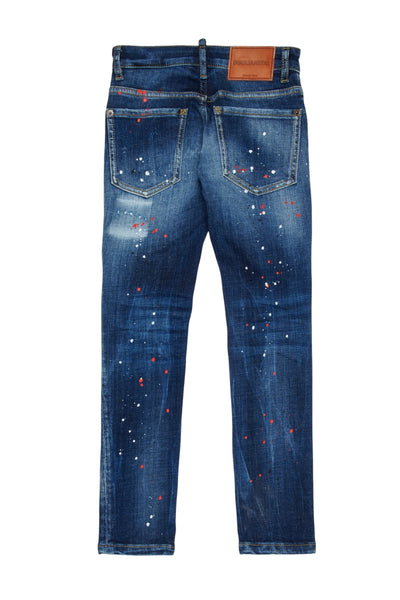 Jeans slim fit blu per bambino Dsquared2 DQ0236 DQ01 