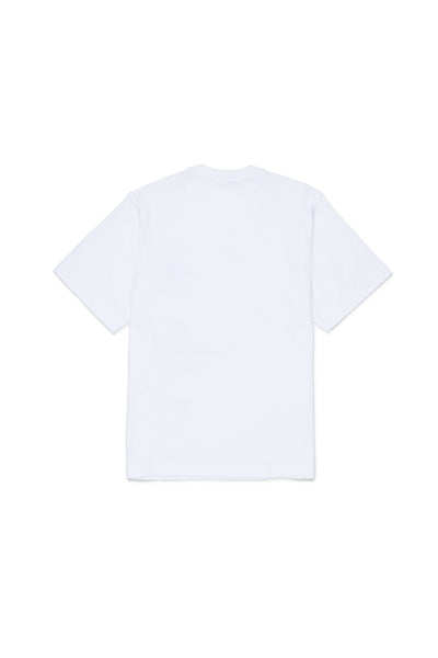 T-shirt bianca con logo per bambino Dsquared2 DQ3165 DQ100 