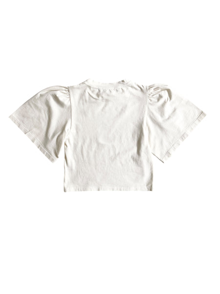 T-shirt panna cropped per neonata e bambina Fiorile 1311 120 