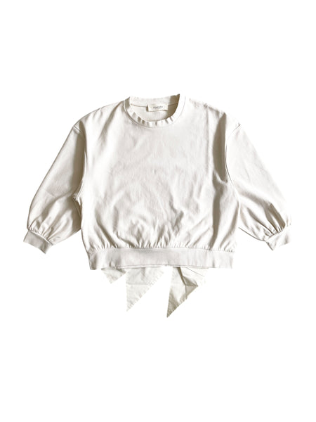 Felpa panna con fiocco per neonata e bambina Fiorile 1319 120 