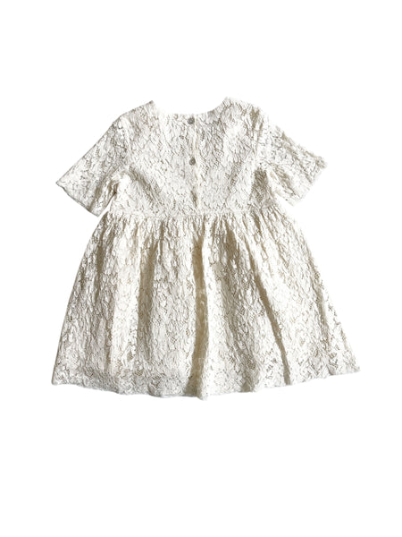 Abito panna in pizzo per neonata e bambina Fiorile 1341 120 