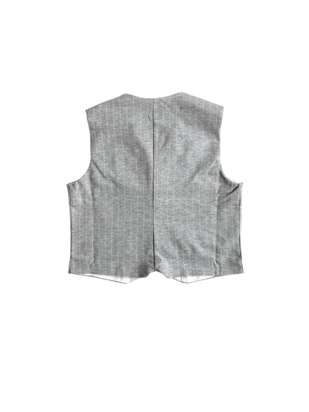 Gilet grigio gessato per neonati e bambini Fiorile 1438 001 