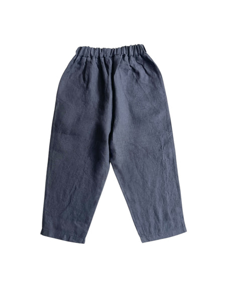 Pantalone in lino blu per neonato e bambino Fiorile 1450 024 