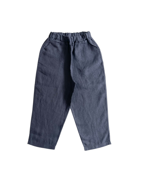 Pantalone in lino blu per neonato e bambino Fiorile 1450 024 