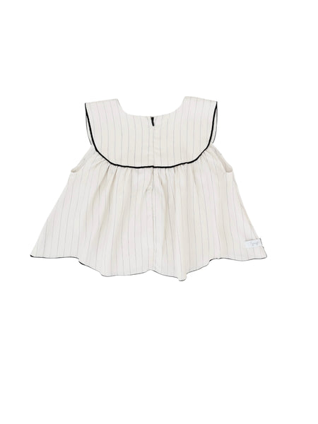 Top panna gessato per neonata e bambina Gayalab 589B GESSATO 