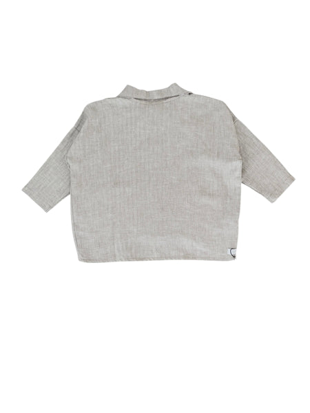 Camicia spigata verde oliva per bambini Gayalab 590B GRAYGREEN 