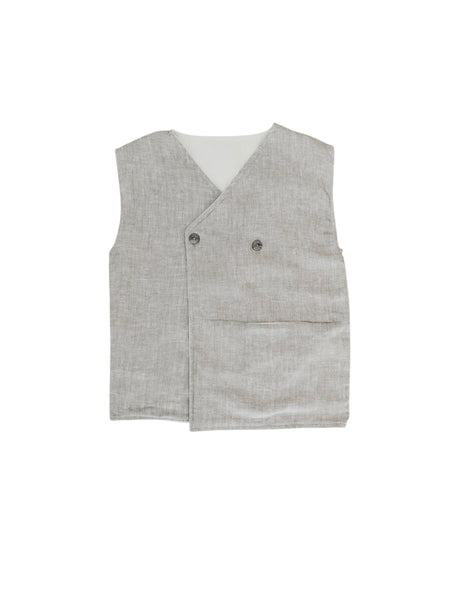 Gilet spigato verde oliva per neonato e bambino Gayalab 591B GRAYGREEN 