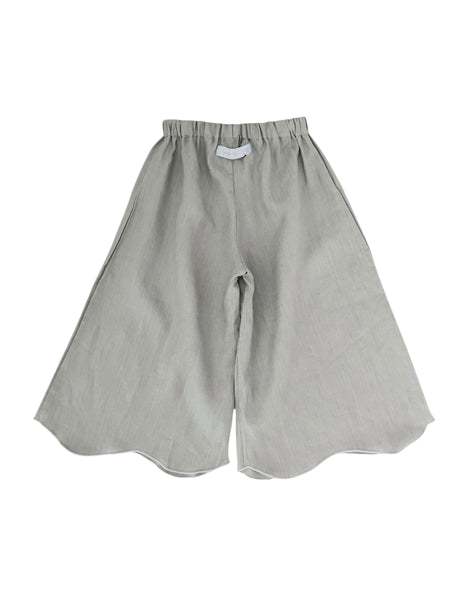 Pantalone in lino verde oliva per bambina Gayalab 597A GRAYGREEN 