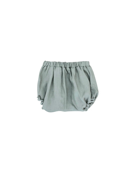 Culotte in lino verde oliva per neonata Gayalab COULOTTE GRAYGREEN 