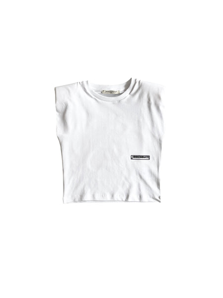 T-shirt bianca con spalline e logo per bambina Hinnominate 3646M00321 WHITE 