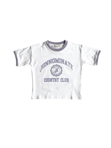 T-shirt bianca con dettagli lilla per bambina Hinnominate 3646M00347 LILLA 