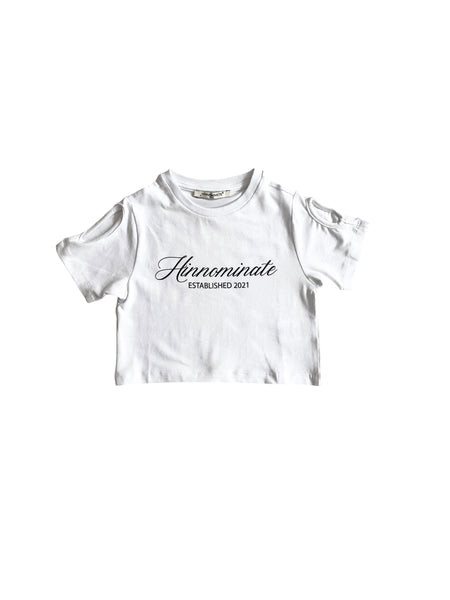 T-shirt bianca con logo per bambina Hinnominate 3646MY00342 WHITE 