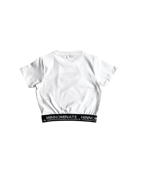 T-shirt bianca con logo per bambina Hinnominate 3646MY00360 WHITE 
