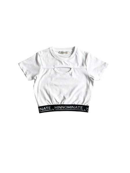 T-shirt bianca con logo per bambina Hinnominate 3646MY00360 WHITE 