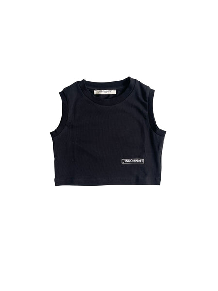Top nero con logo per bambina Hinnominate 3646TOP00333 BLACK 