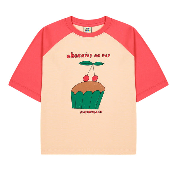 T-shirt multicolor con stampa per neonati e bambini Jelly Mallow JM2610107 CHERRY 