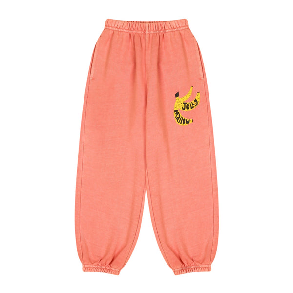 Pantalone in felpa arancione con stampa per neonati  e bambini Jelly Mallow JM2610401 BANANA 