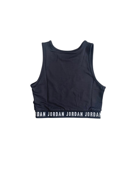 Top nero con logo per bambina Jordan 45A855 023 
