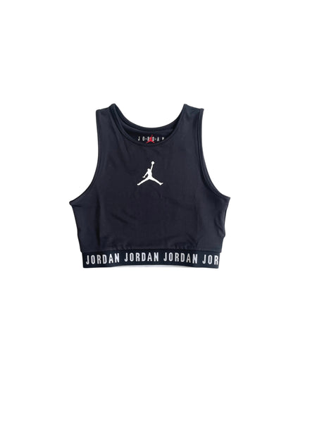 Top nero con logo per bambina Jordan 45A855 023 
