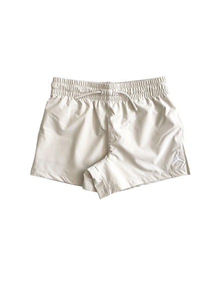Shorts beige con logo per bambina Jordan 45F516 XAE 