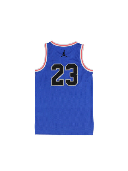 Canotta in mesh blu con logo per bambino Jordan 95A773 B3D 