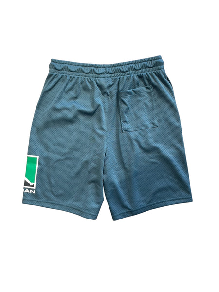 Shorts in mesh verde petrolio con logo per bambino Jordan 95F475 EA0 