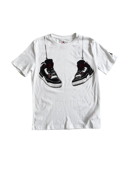 T-shirt bianca con logo per bambino Jordan 95F483 001 