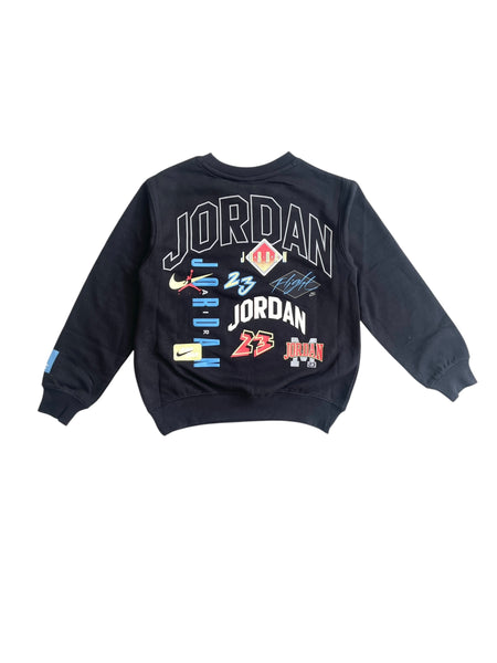 Felpa nera con stampe per bambino Jordan 95F568 023 