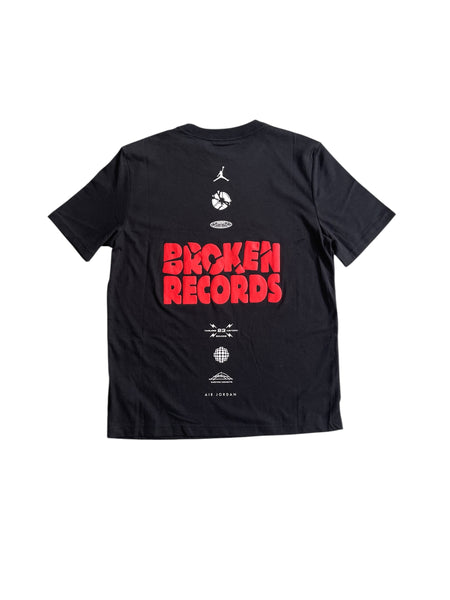 T-shirt nera con logo per bambino Jordan 95F628 023 