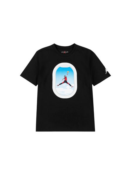 T-shirts nera con logo per bambino Jordan 95F903 023 