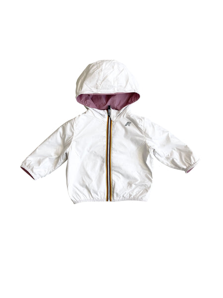 Giubbino reversibile glicine e bianco per neonata K-WAY K2123IW C56 