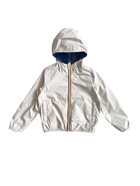 Giubbino reversibile grigio chiaro e blu per neonato e bambino K-WAY K61314W C71 