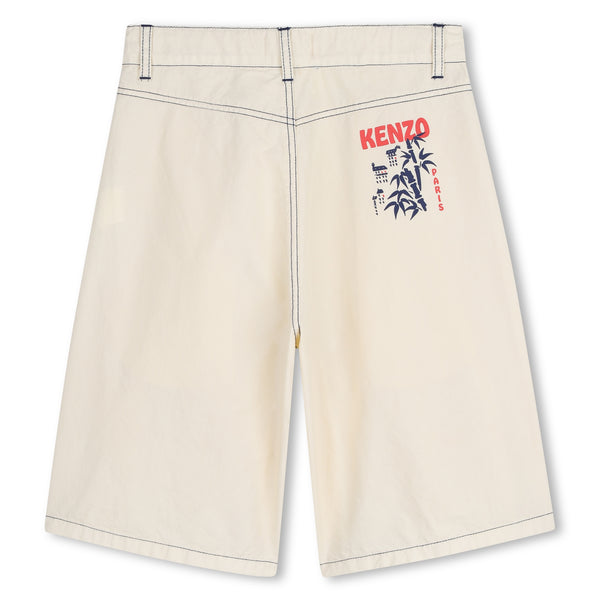 Bermuda beige con logo per bambino Kenzo K61641 208 