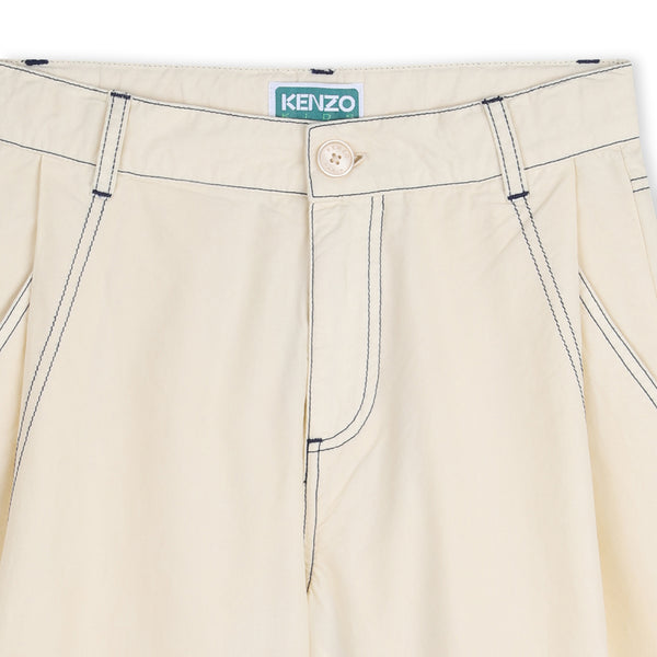 Bermuda beige con logo per bambino Kenzo K61641 208 