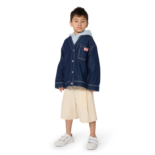 Bermuda beige con logo per bambino Kenzo K61641 208 