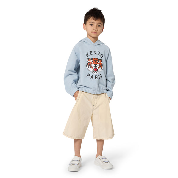 Bermuda beige con logo per bambino Kenzo K61641 208 