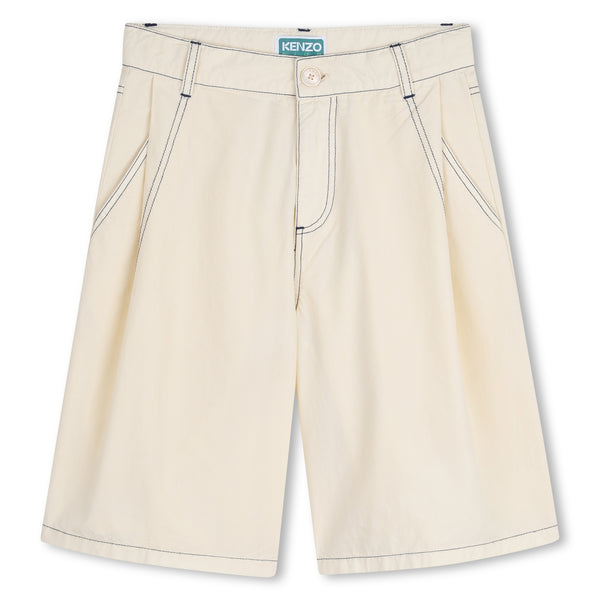 Bermuda beige con logo per bambino Kenzo K61641 208 