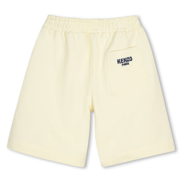 Shortsin felpa giallo con logo per bambino Kenzo K61649 504 