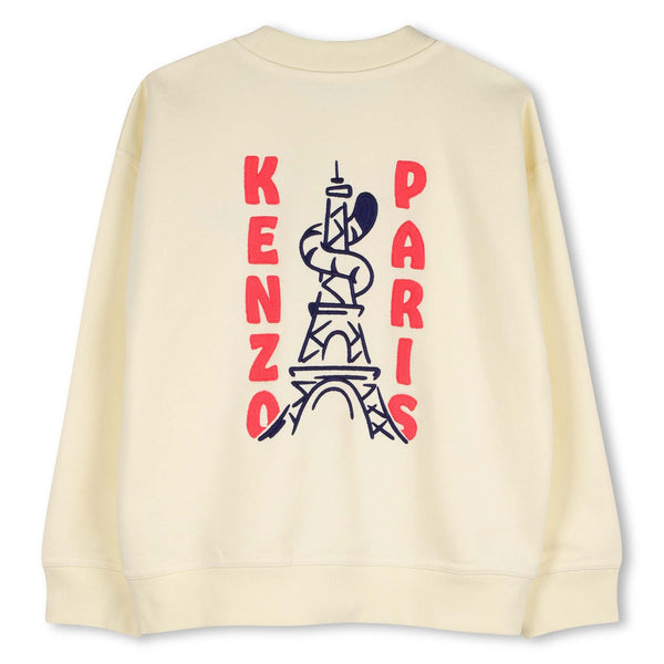 Felpa gialla con logo per bambino Kenzo K61659 504 