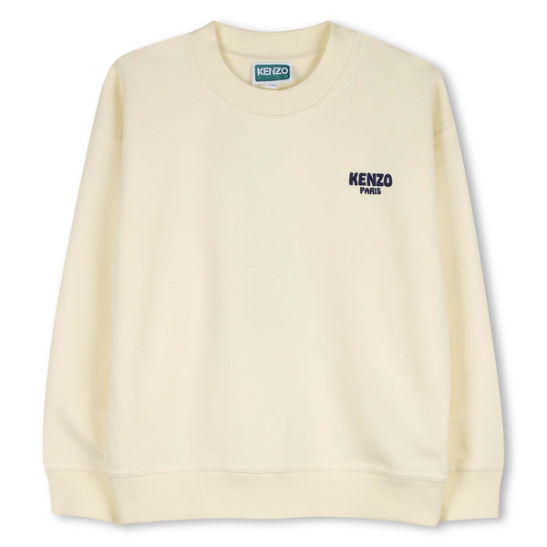 Felpa gialla con logo per bambino Kenzo K61659 504 