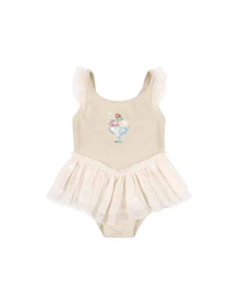Costume da bagno con tulle e paillettes per neonata e bambina Konges slojd KS104633 ROSEWATER 