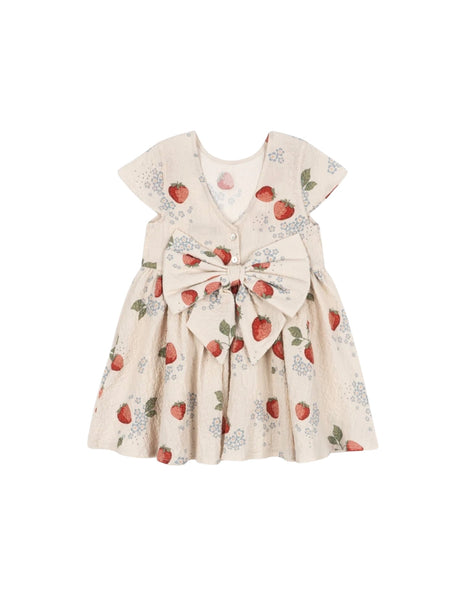 Abito beige con stampa all over per neonata e bambina Konges slojd KS104650 MARMELADE 