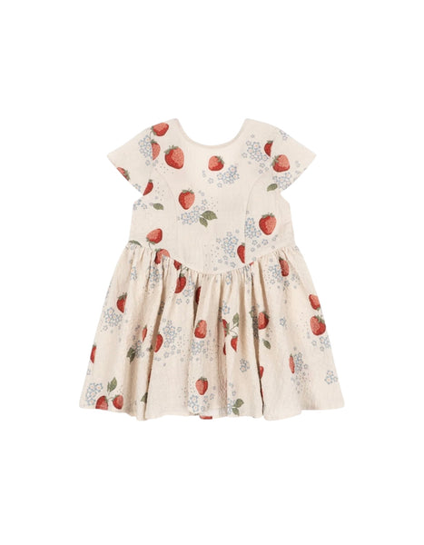 Abito beige con stampa all over per neonata e bambina Konges slojd KS104650 MARMELADE 