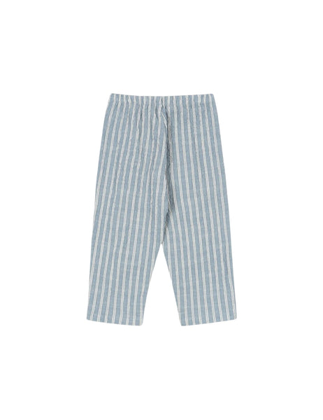 Pantalone celeste a rihge per neonato e bambino Konges slojd KS104778 TRIO BLEU 