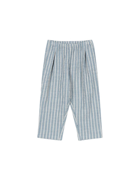 Pantalone celeste a rihge per neonato e bambino Konges slojd KS104778 TRIO BLEU 