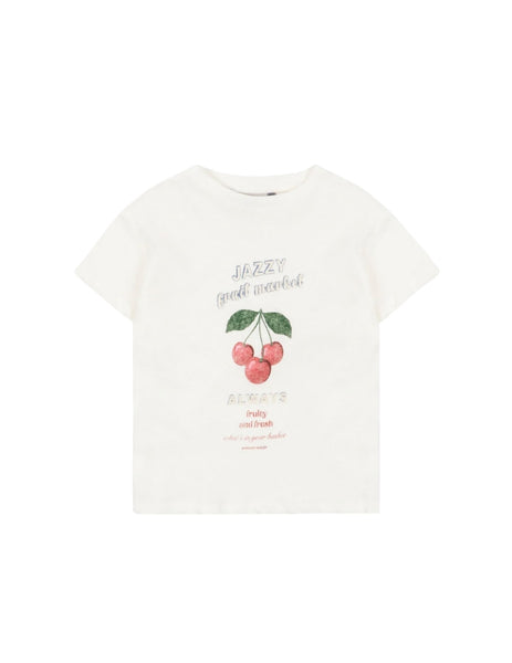 T-shirt bianca con stampa per neonata e bambina Konges slojd KS104784 OFF WHITE 