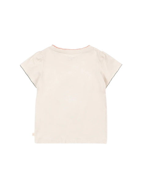 T-shirt burro con paillettes per neonata e bambina Konges slojd KS104804 BUTTERCREAM 
