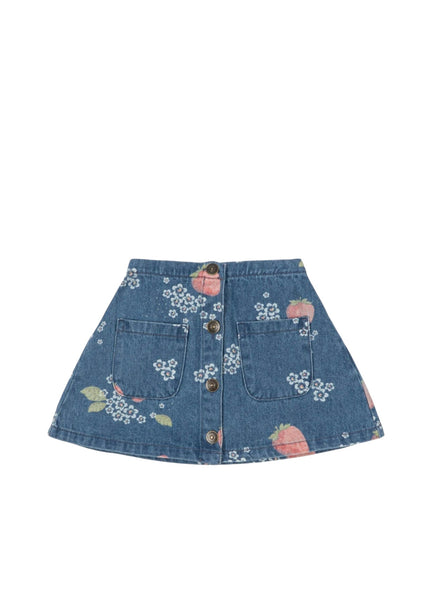 Gonna in denim con stampa all over per neonata e bambina Konges slojd KS104976 MARMELADE 