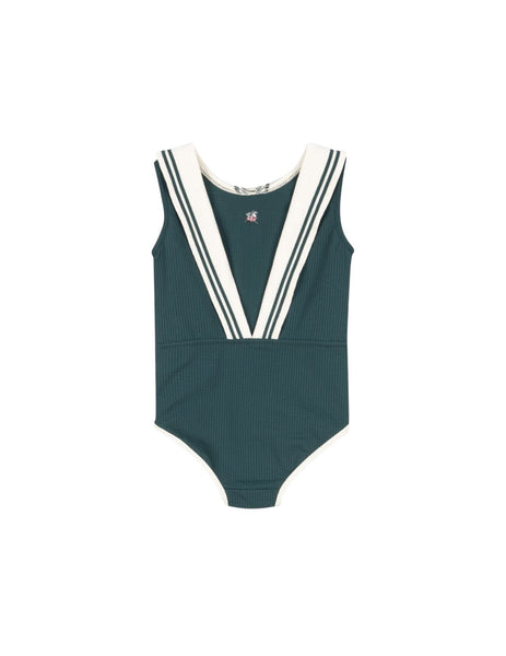 Costume intero verde e panna per neonata e bambina Konges slojd KS105068 SEA MOSS 